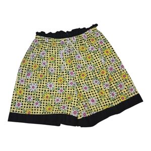 Vintage Floral Yellow and Black Women's Shorts